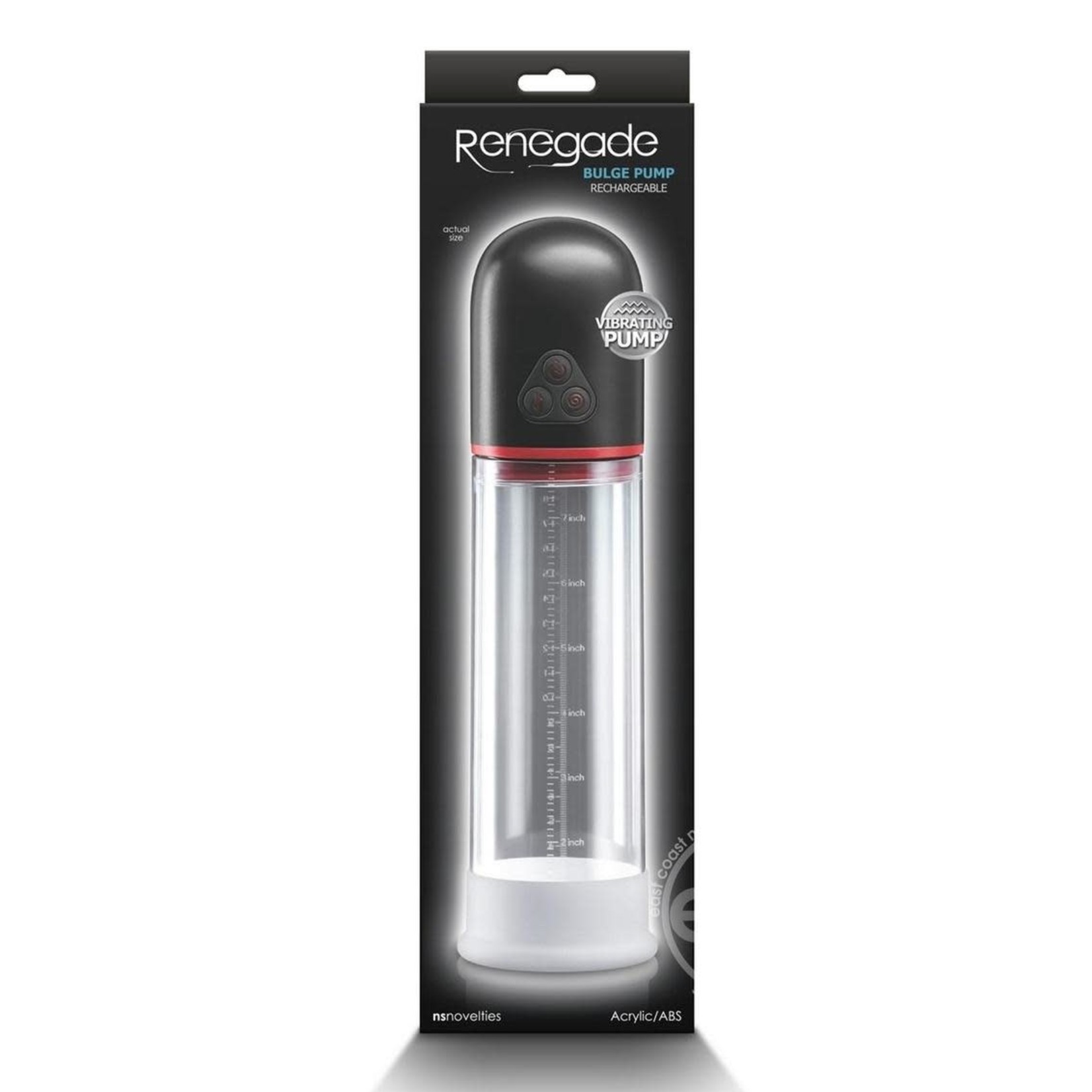 Renegade Bulge Rechargeable Penis Pump - Black
