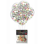 Happy F'n Birthday Confetti Balloons (5 per Pack) - Multicolor