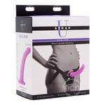 Strap U Navigator Silicone G-Spot 7in Dildo with Harness - Purple