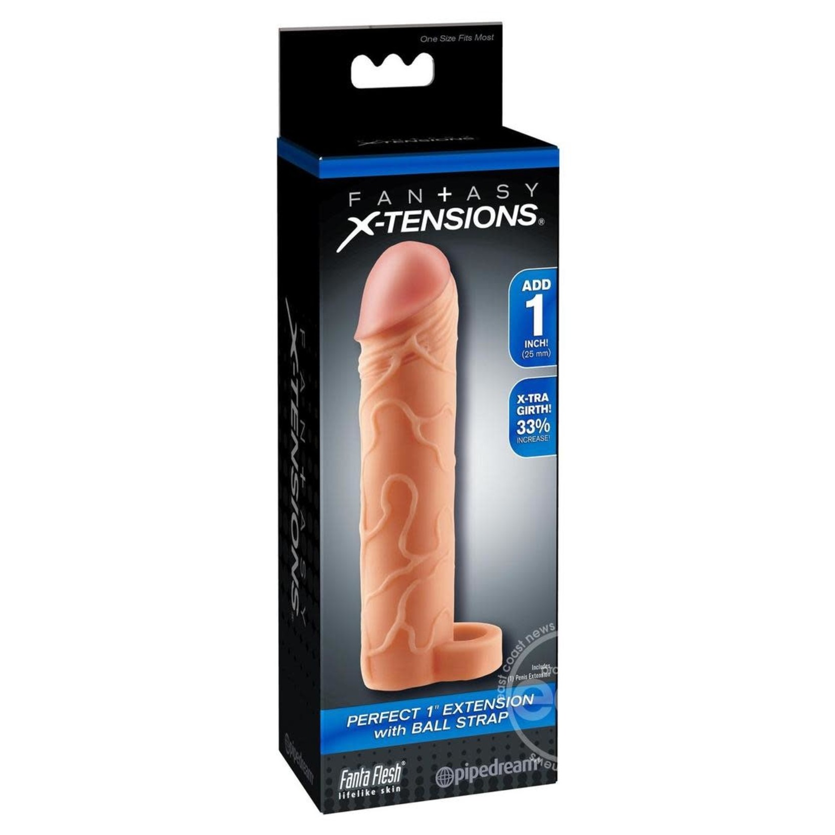 Fantasy X-tensions Perfect 1" w/Ball Strap-Flesh