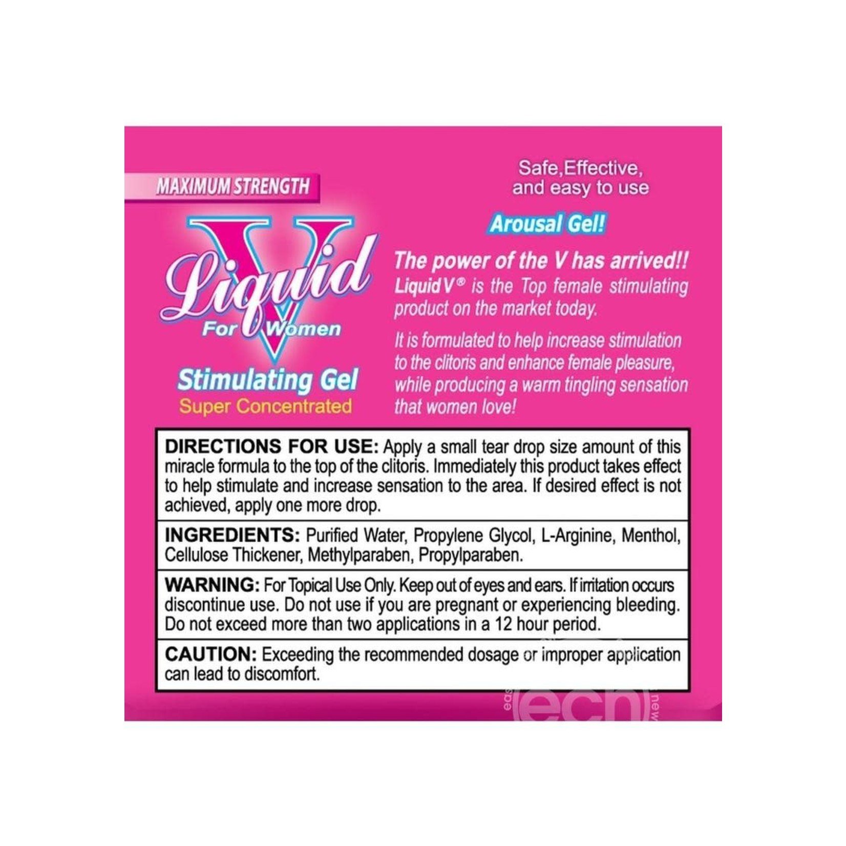 Liquid V Stimulating Gel For Women .1 oz