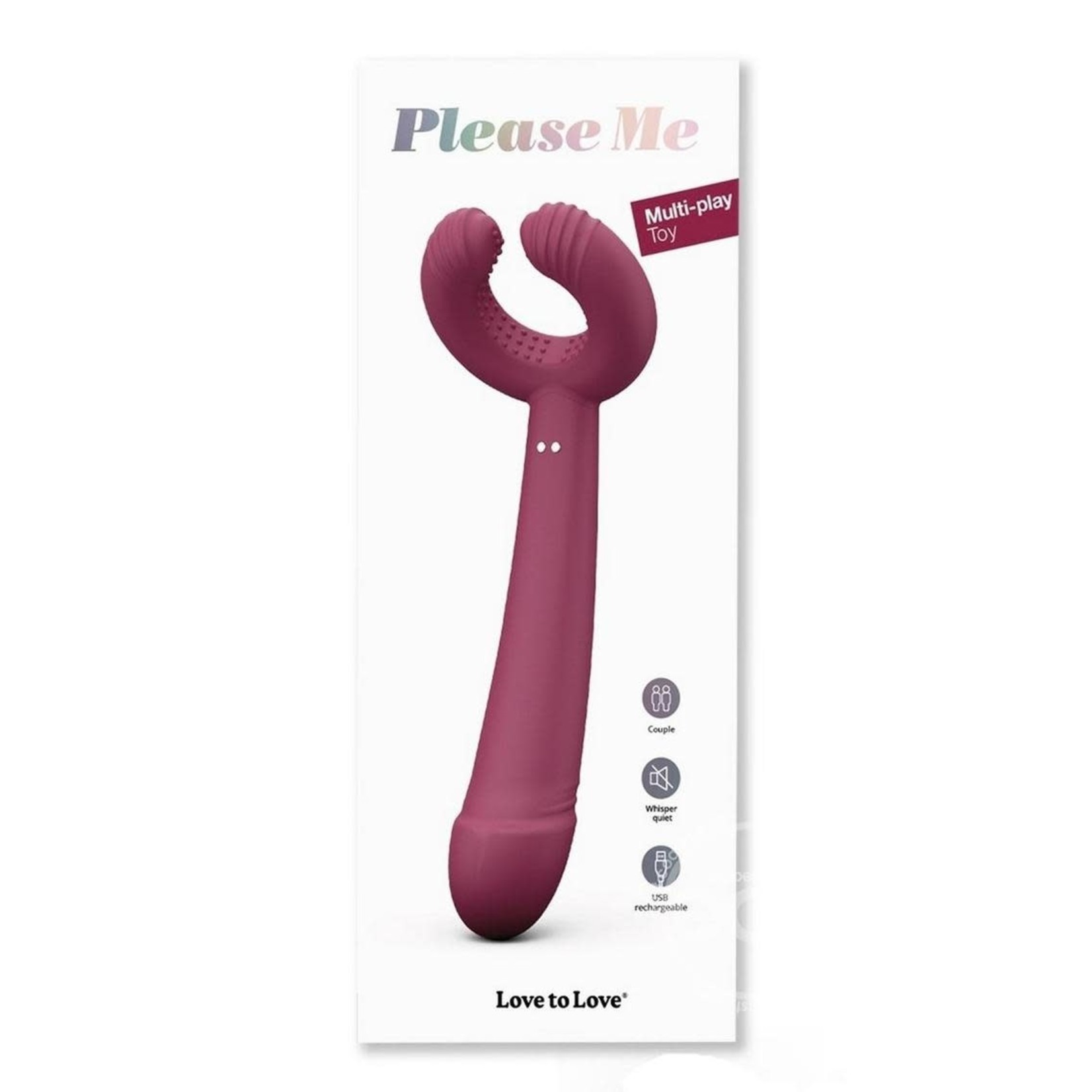 Please Me Rechargeable Silicone Vibrator - Plum Star