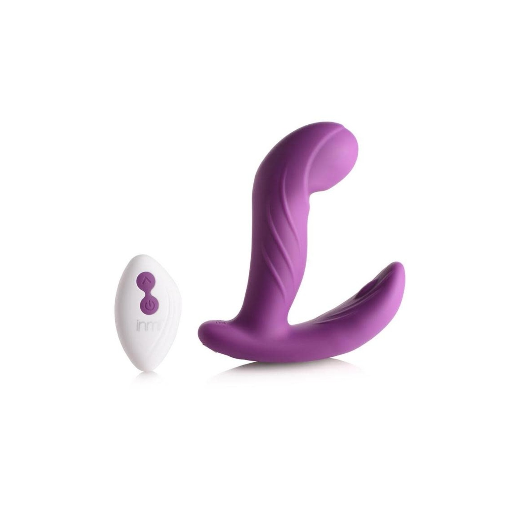 Inmi G-Rocker Come Hither Rechargeable Silicone Vibrator with Remote Control - Purple