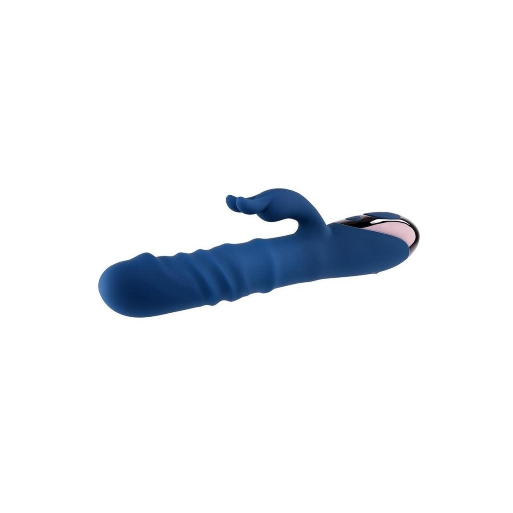 The Ringer Rechargeable Silicone Rabbit Vibrator - Blue