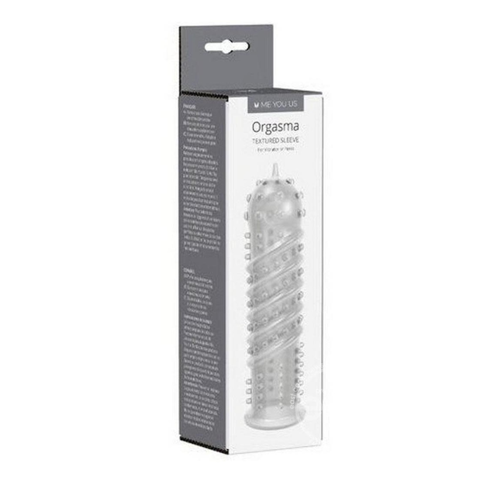 ME YOU US Orgasma Textured Penis or Vibrator Sleeve - Clear