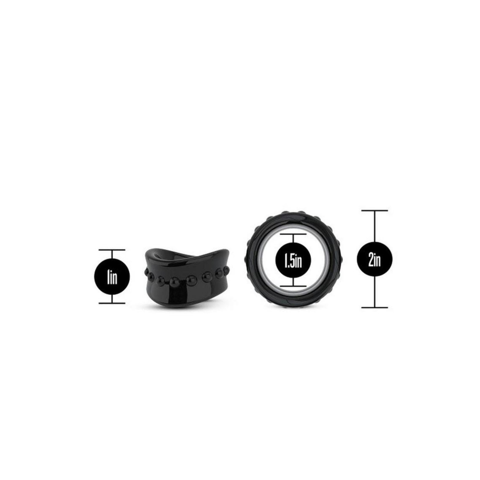 Stay Hard Beef Ball Stretcher 1.5" Diameter-Black