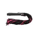 Rouge Suede Flogger With Leather Handle - Black And Pink
