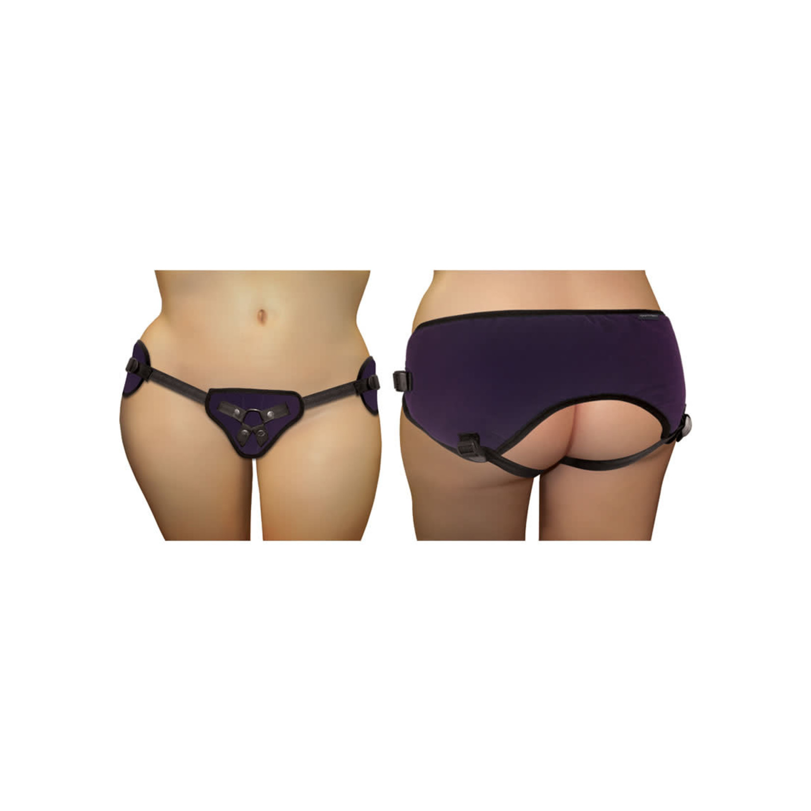 Sportsheets Curvy Collection Plush Adjustable Strap-On - Plus Size - Purple