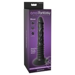 Anal Fantasy Elite Silicone Vibrating Ass Fucker USB Rechargeable Thrusting Dildo Black