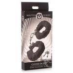 Master Series Cuffed in Fur Furry Handcuffs - Black