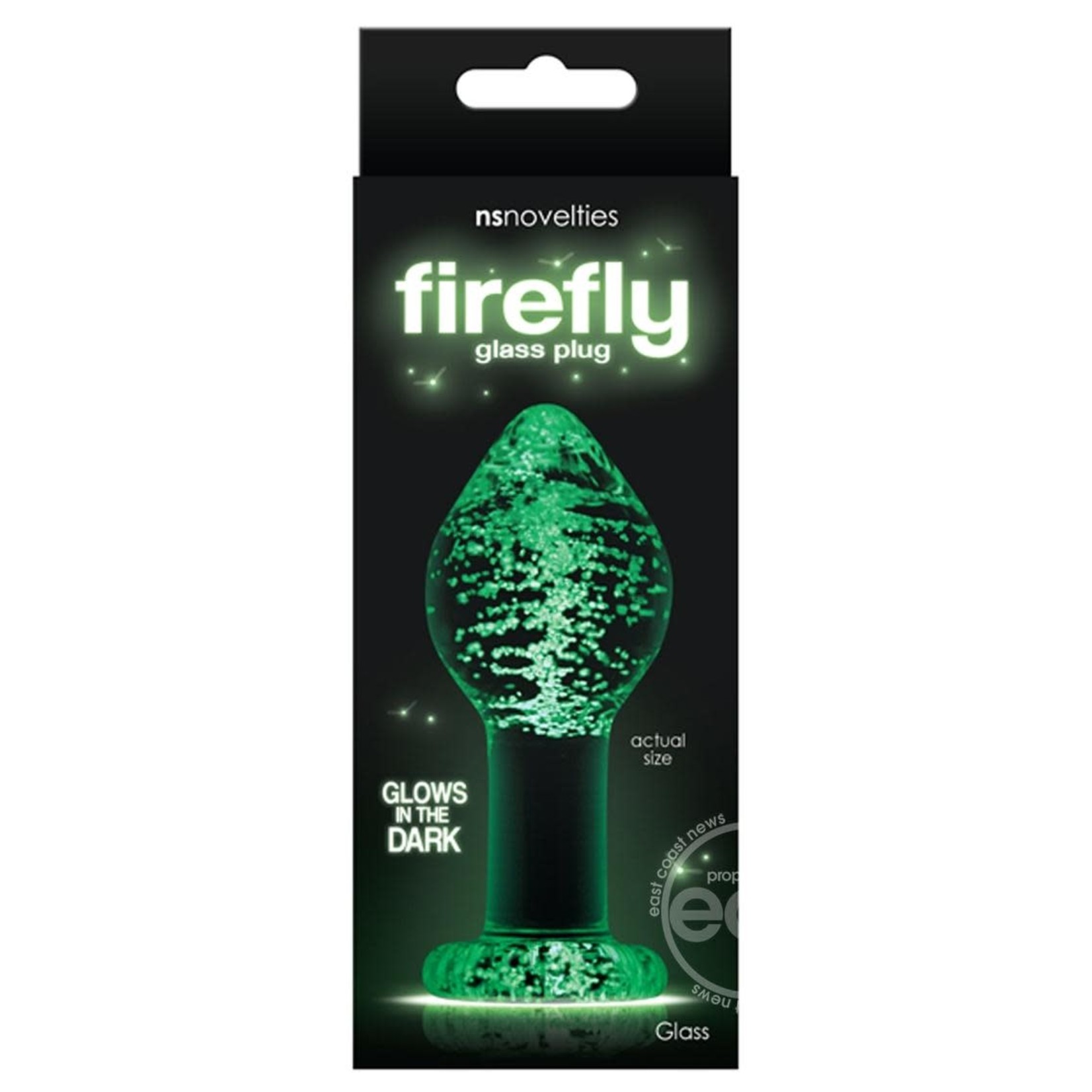 Firefly Glass Plug Butt Plug Glow In The Dark - Clear