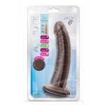 Au Naturel Jack Dildo with Suction Cup 7in - Chocolate