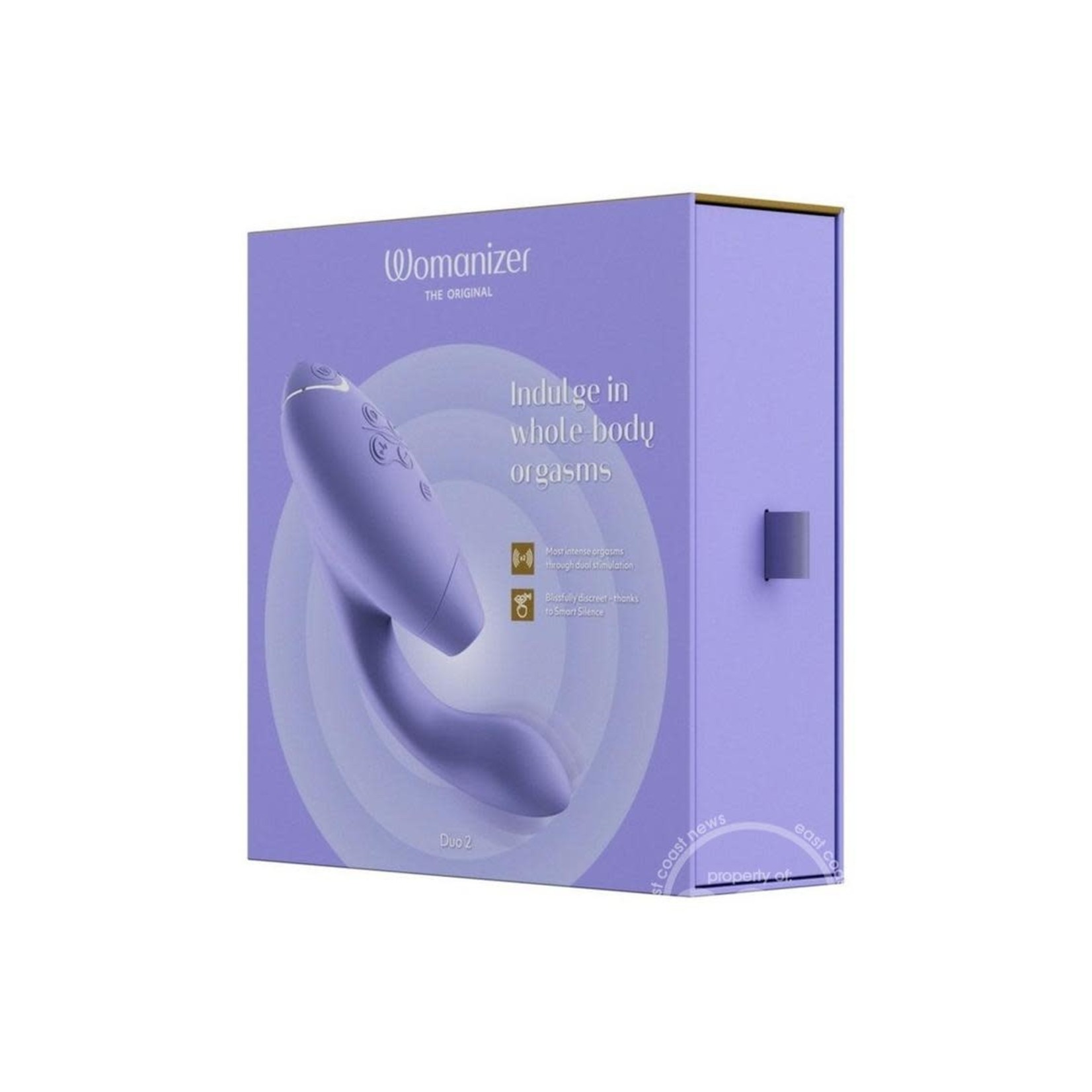 Womanizer Duo 2 Silicone Rechargeable Clitoral and G-Spot Stimulator - Lilac