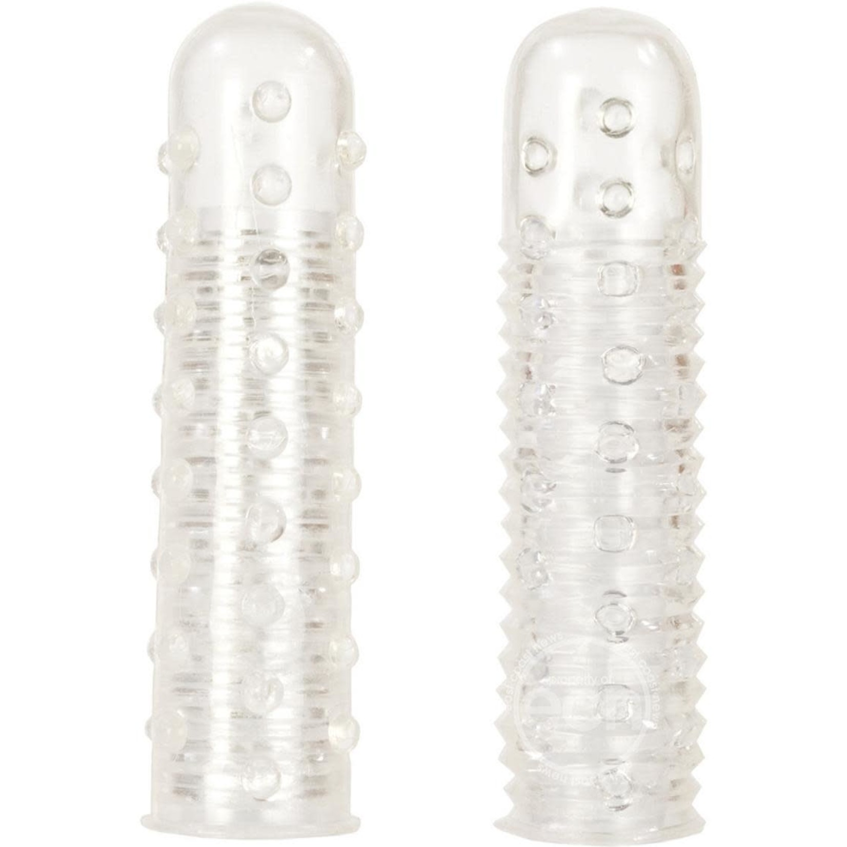 Reversible Texture Penis Extender and Masturbator - Clear
