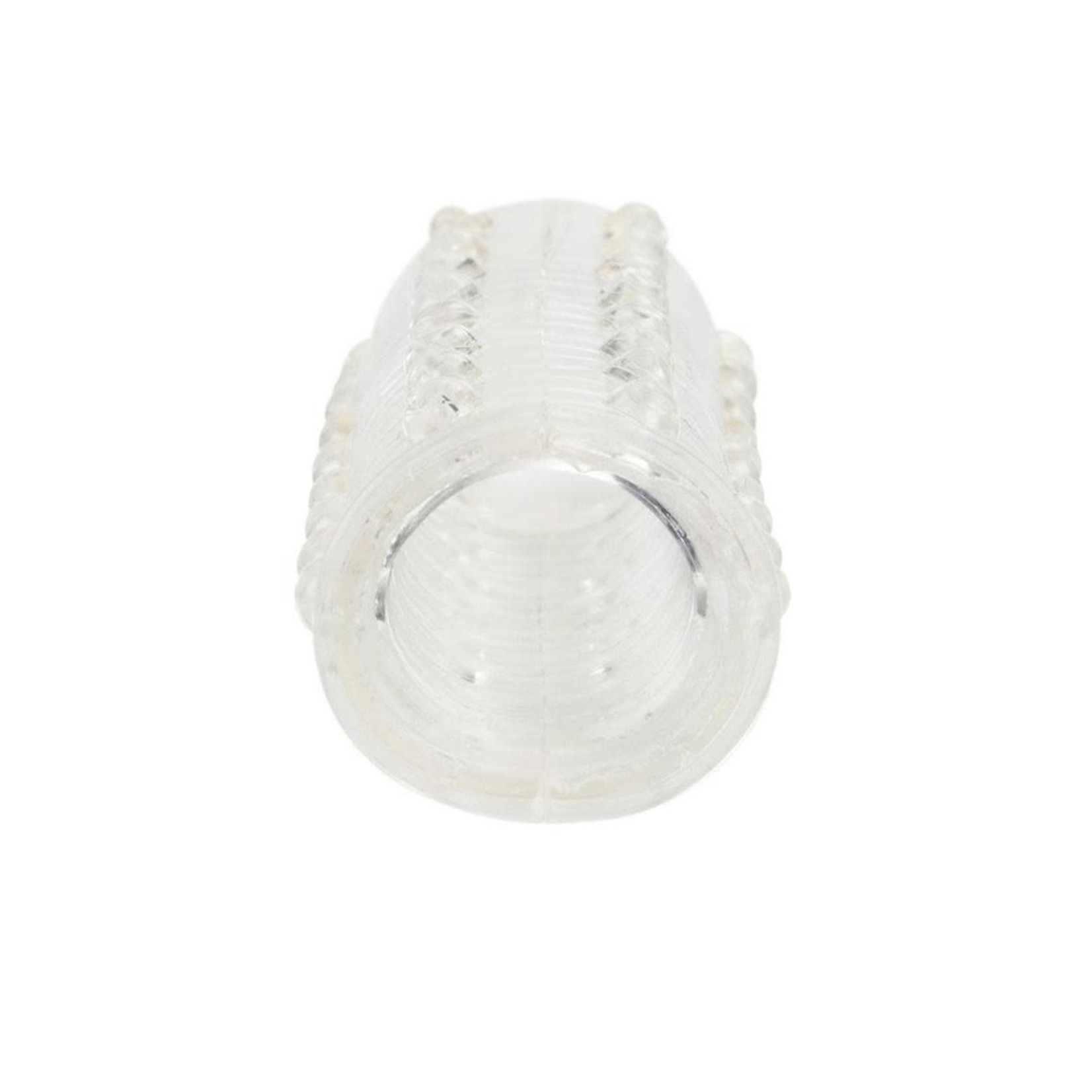 Reversible Texture Penis Extender and Masturbator - Clear