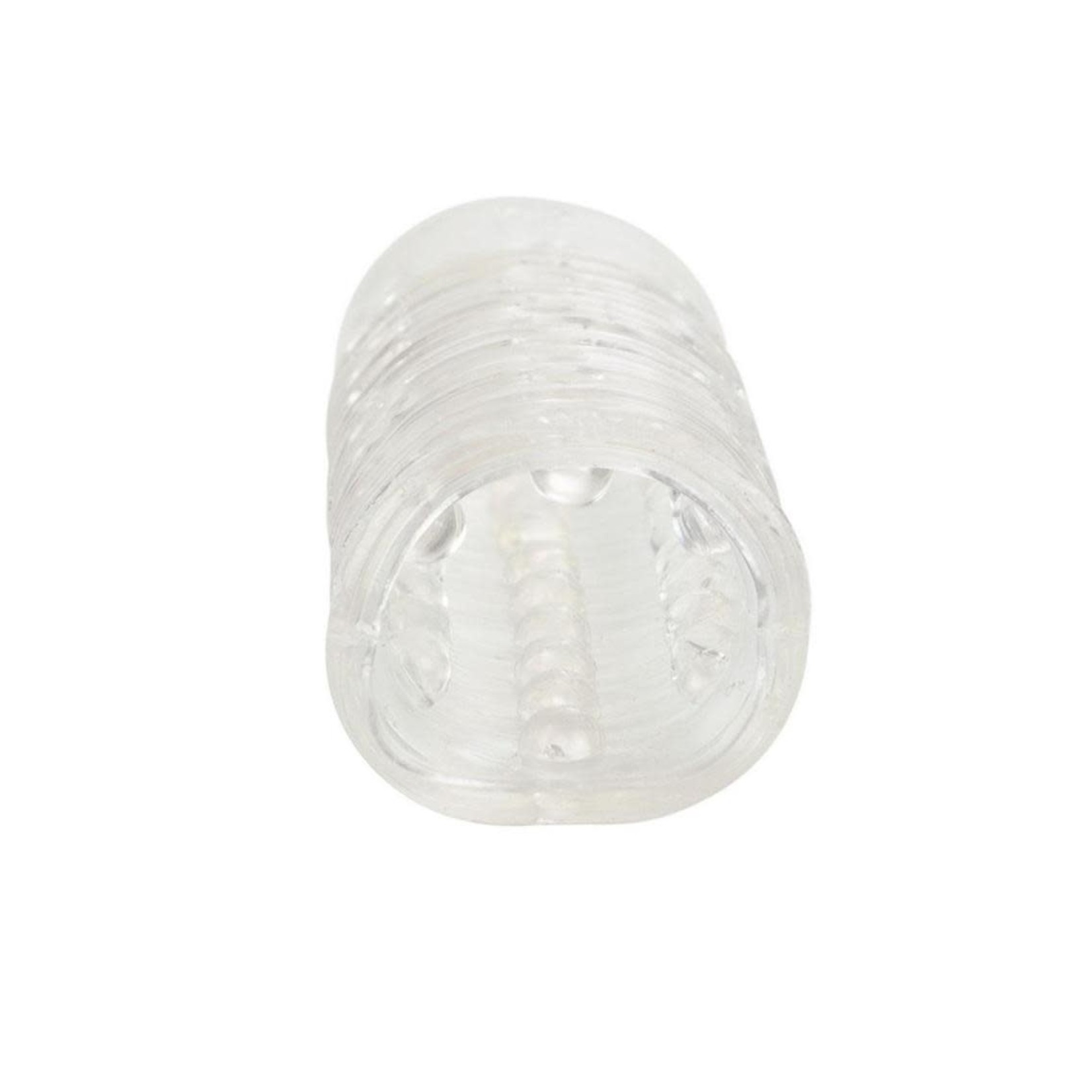 Reversible Texture Penis Extender and Masturbator - Clear
