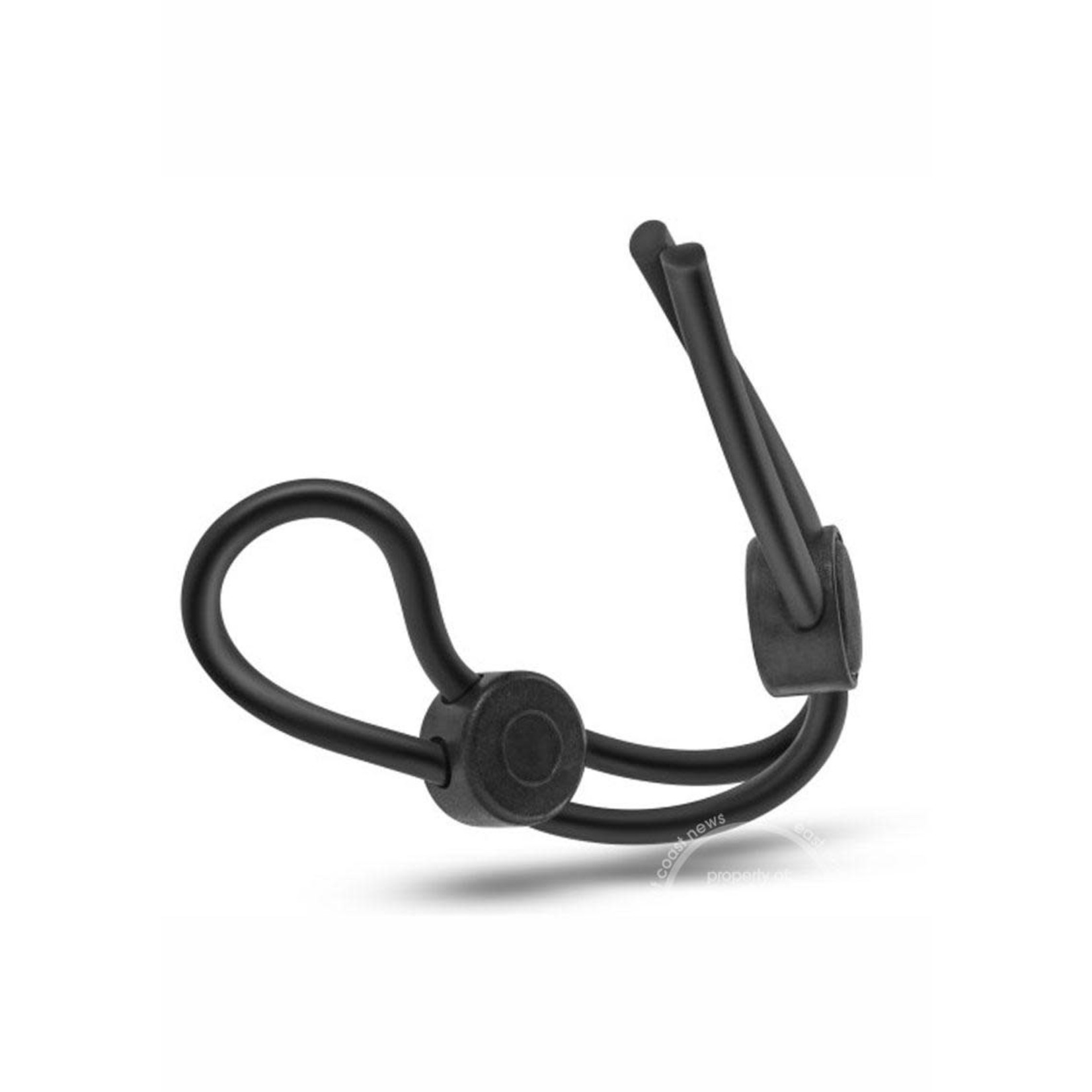 Stay Hard Silicone Double Loop Cock Ring-Black