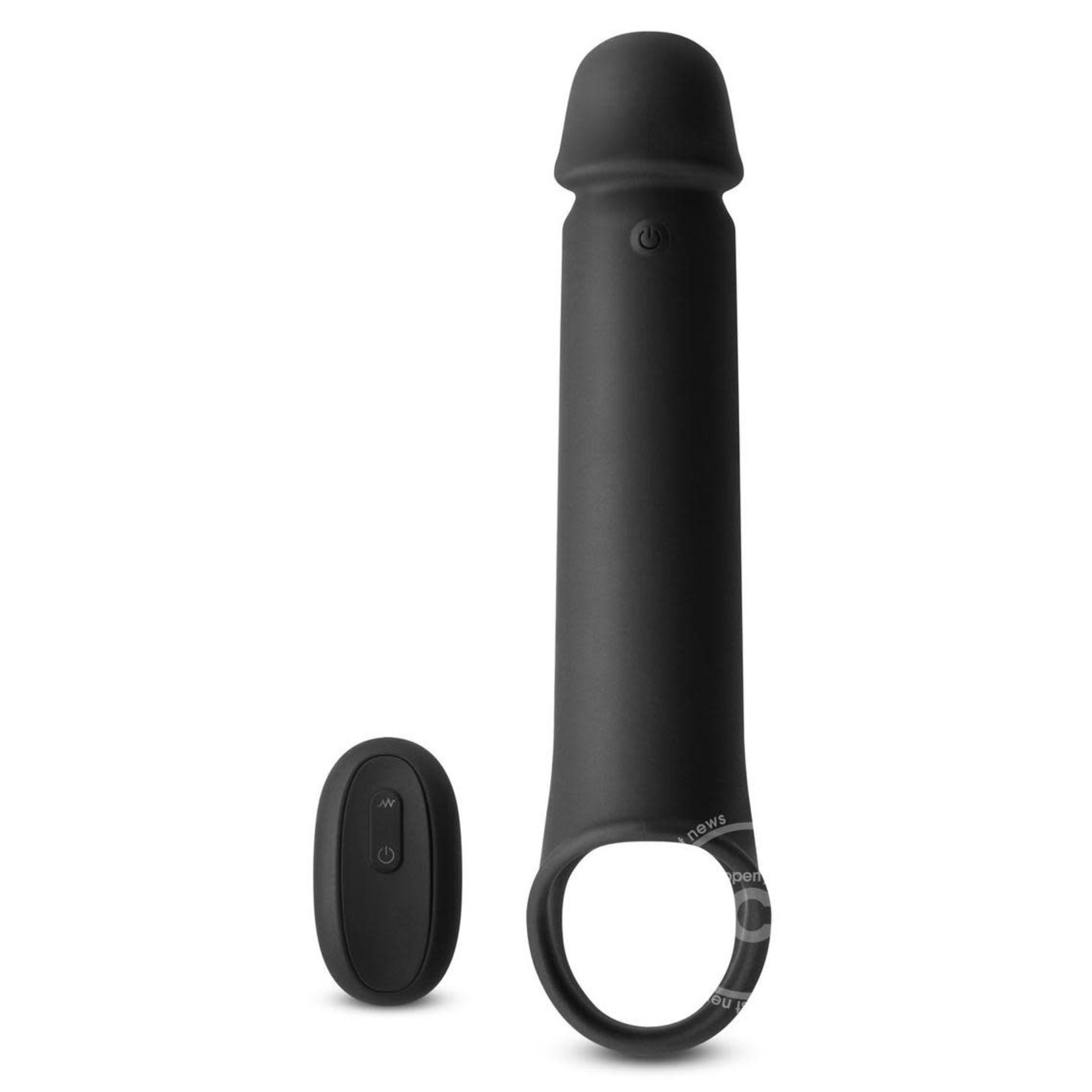 Renegade Brute Rechargeable Silicone Vibrating Penis Extention - Black