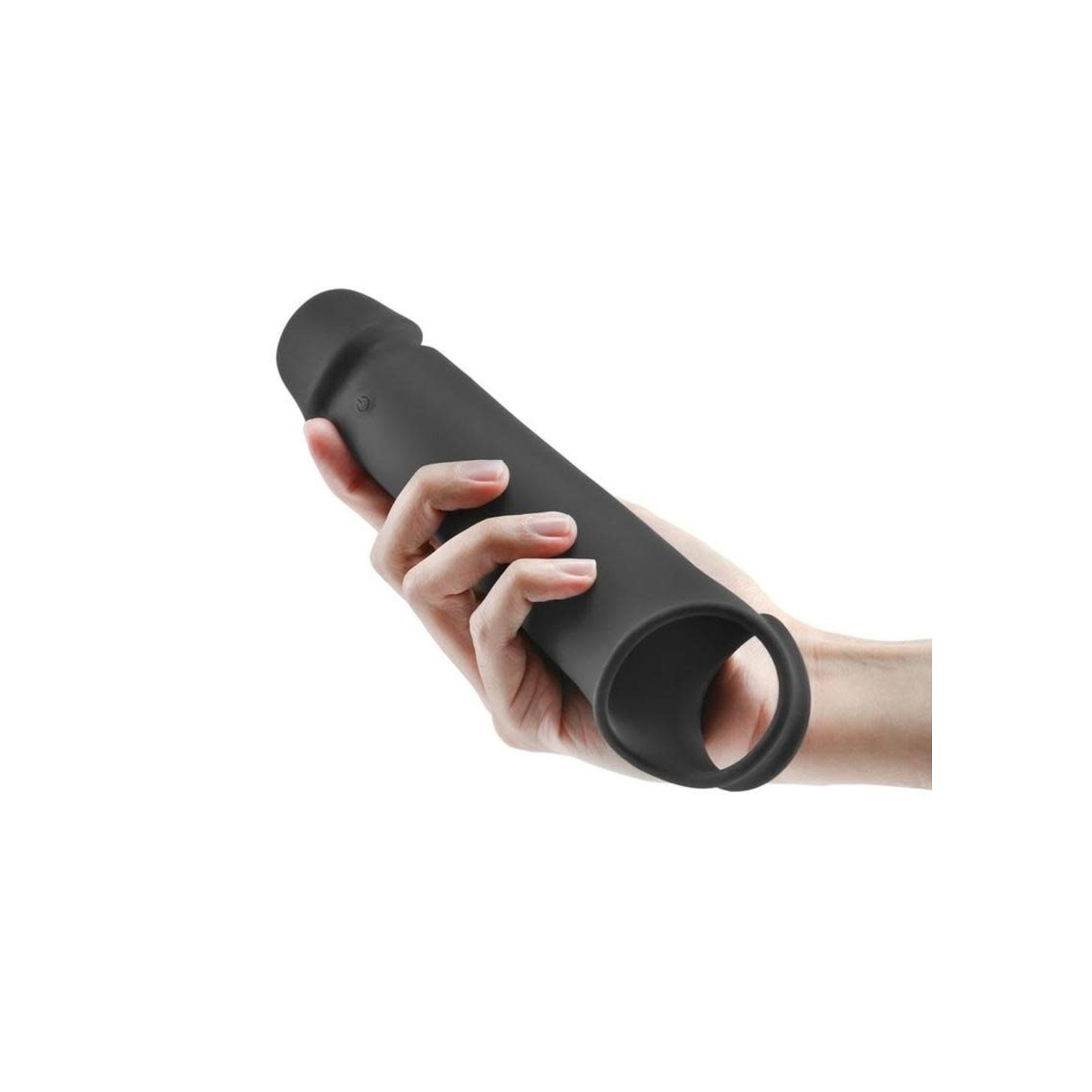 Renegade Brute Rechargeable Silicone Vibrating Penis Extention - Black