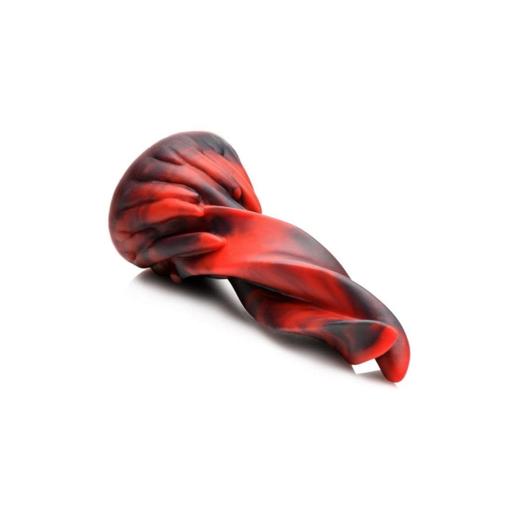 Creature Cocks Hell Kiss Twisted Tongues Silicone Dildo - Red/Black