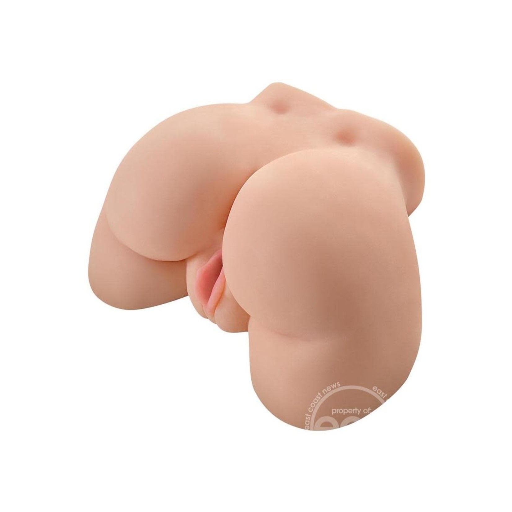 Pipedream Extreme Toyz Vibrating Ass Masturbator with Bullet and Wired Remote Control - Pussy and Butt - Vanilla