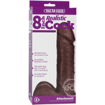 Vac-U-Lock Realistic Dildo 8in - Chocolate