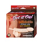 Get It On Inflatable Strap On Penis 27in - Vanilla