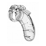 Man Cage Model 03 Male Chastity With Lock 4.5in - Clear