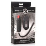 Master Series 28X Dark Chain Rechargeable Silicone Remote Control Urethral Sounding Chain - Black/Red