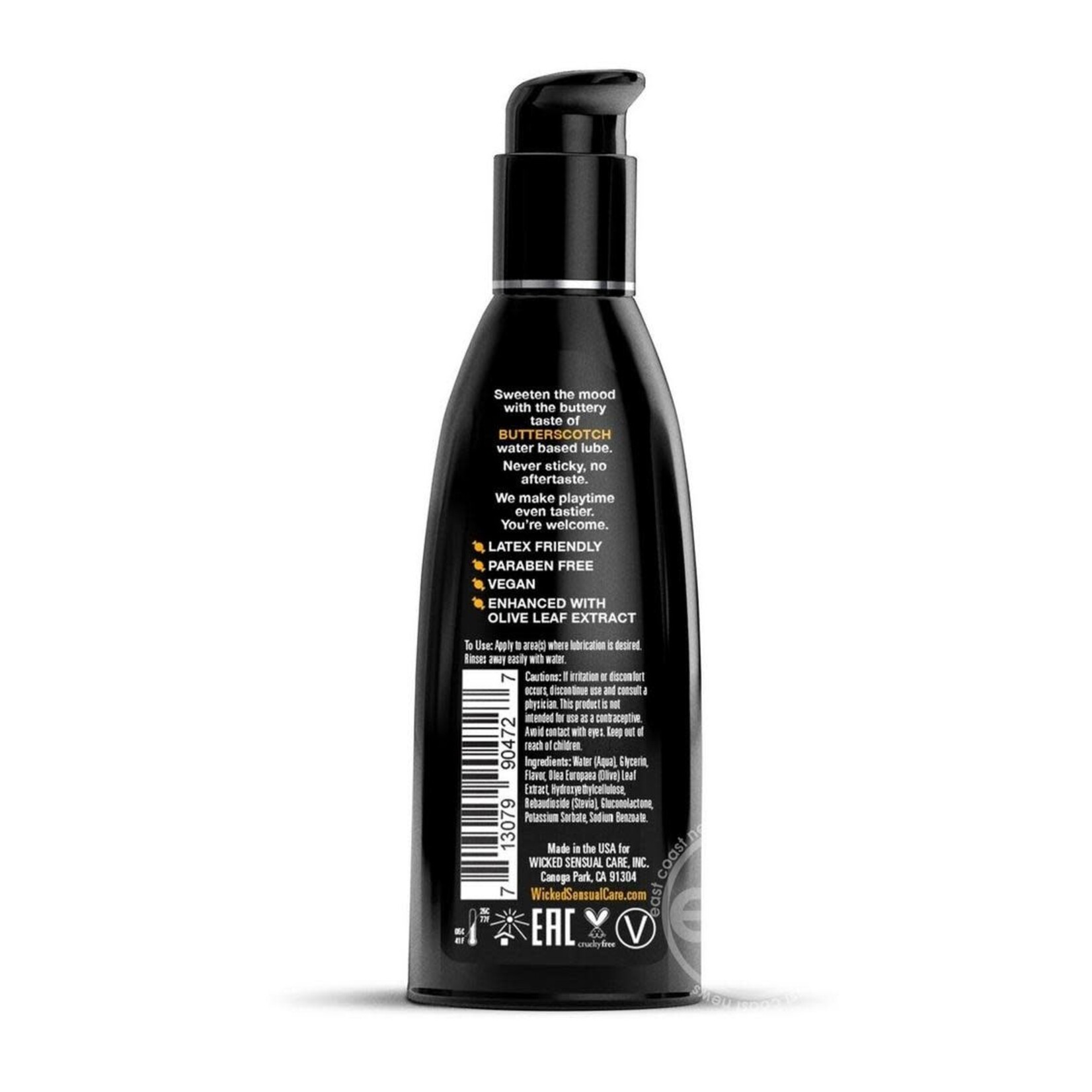 Wicked Aqua Water Based Flavored Lubricant Butterscotch 2oz