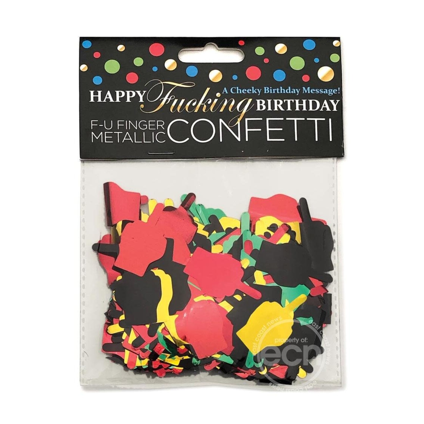 Happy F'n Birthday FU Finger Confetti - Multicolor