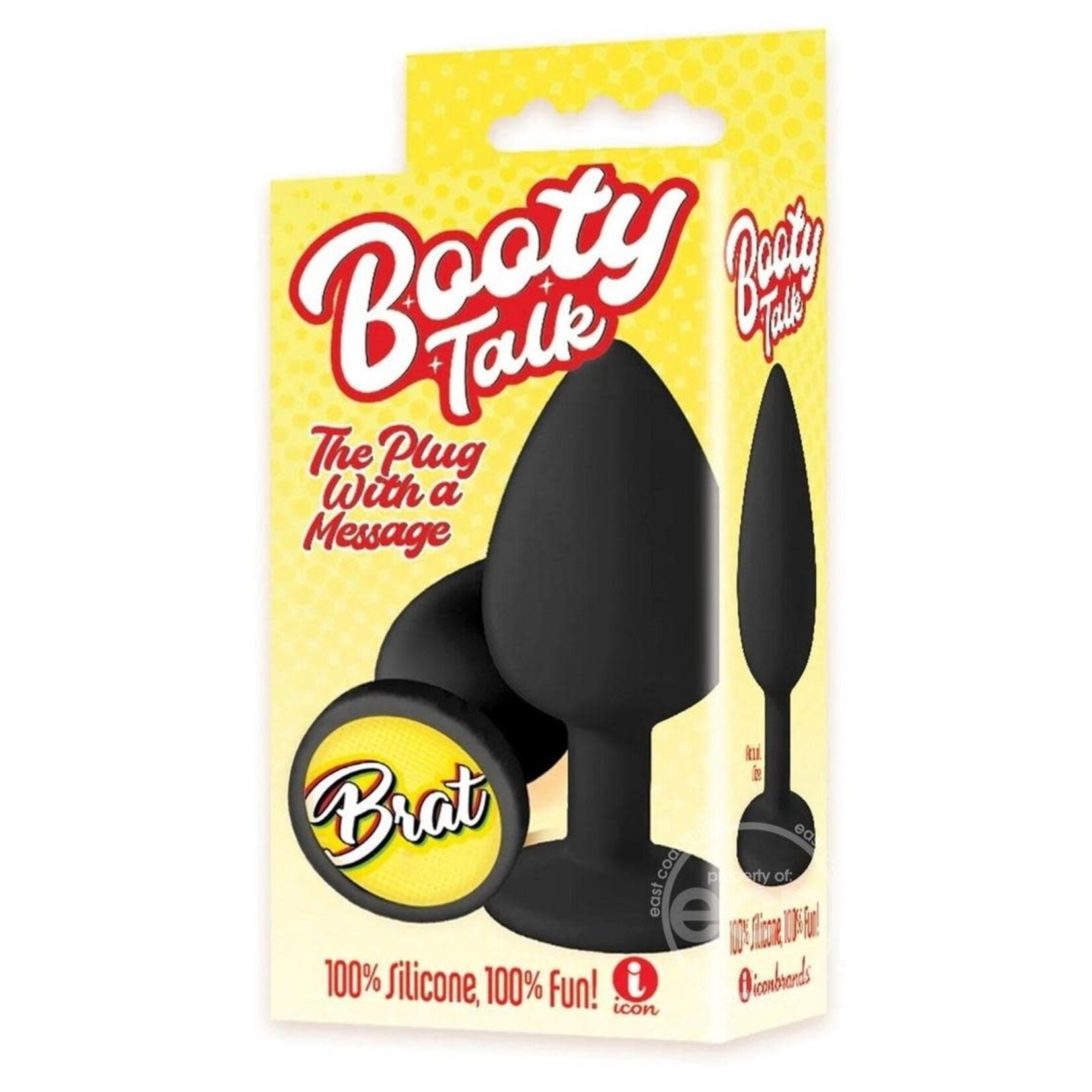 The 9's - Booty Talk Silicone Butt Plug Brat - Black