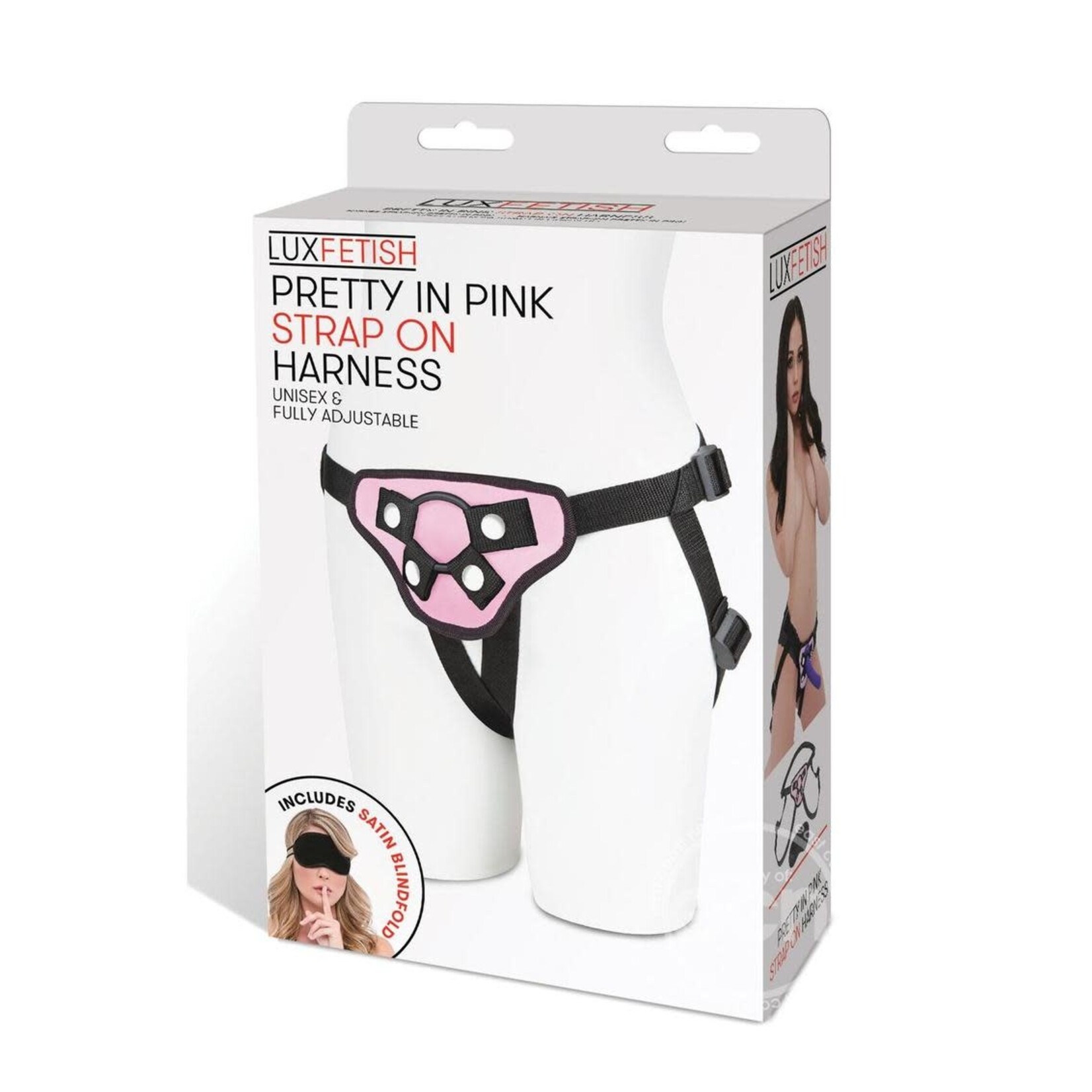 Lux Fetish Pretty In Pink Strap-On Harness Adjustable