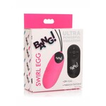 Bang! 28X Swirl Rechargeable Silicone Egg with Remote Control - Pink