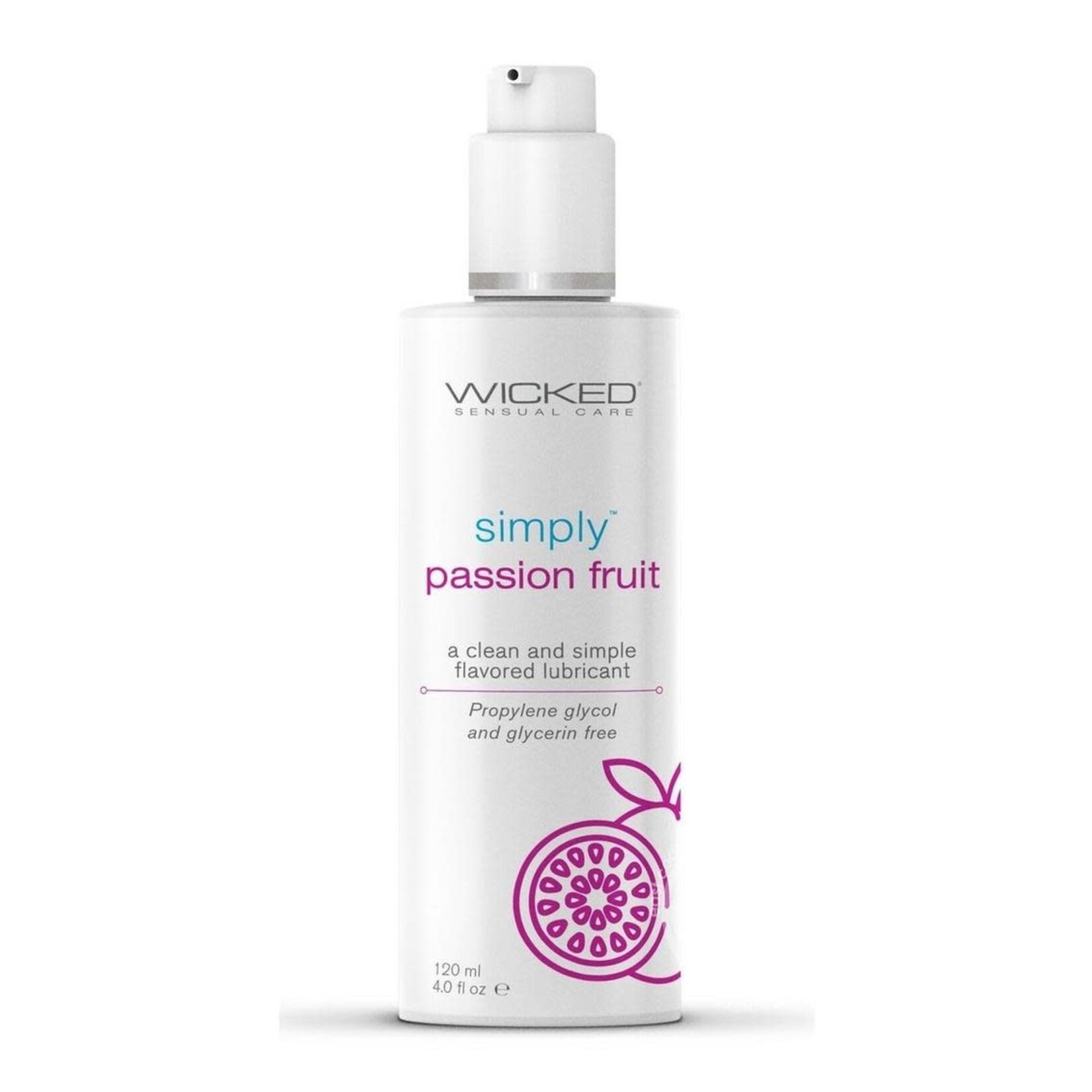 Wicked Simply Water Based Flavored Lubricant 4oz - Passion Fruit