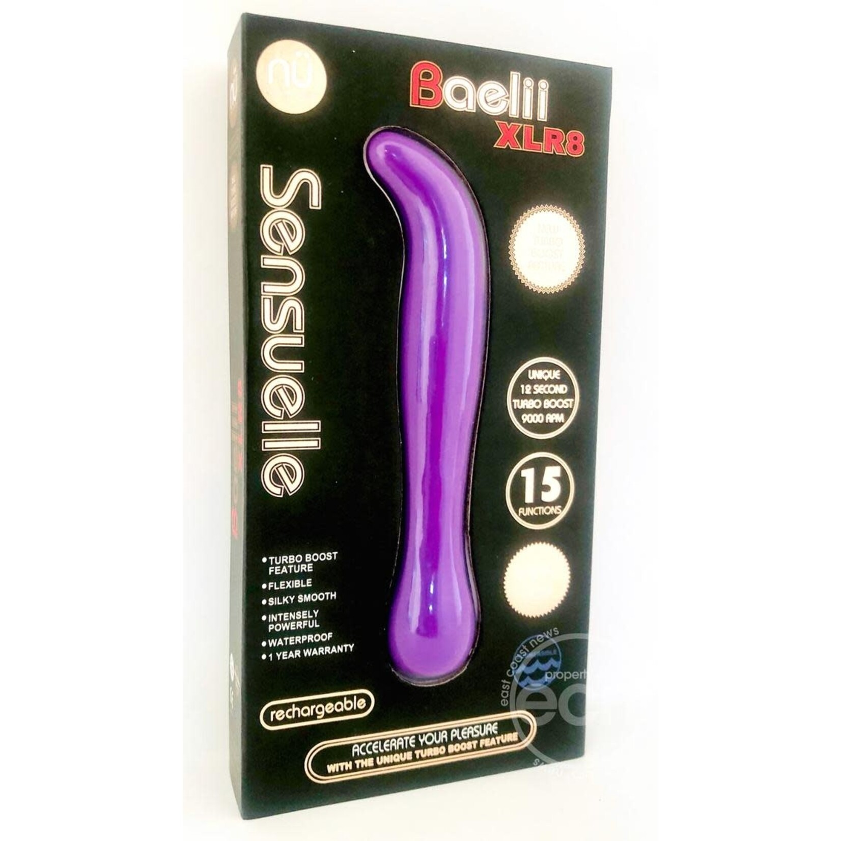 Nu Sensuelle Baelii XLR8 Rechargeable Silicone G-Spot Vibrator - Ultra Violet