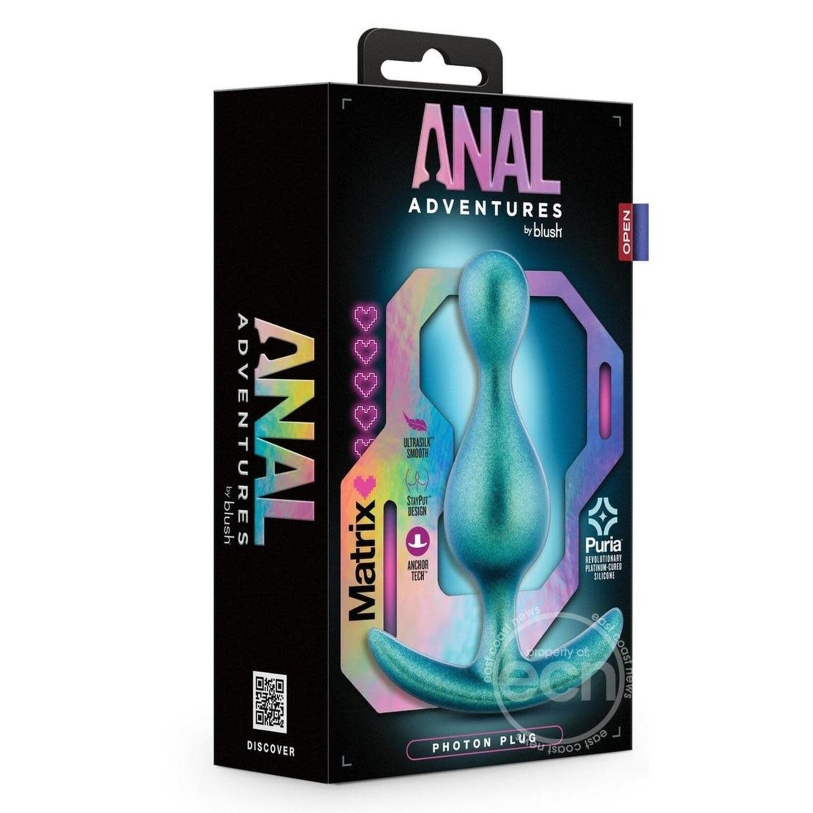 Anal Adventures Matrix Photon Plug Silicone Anal Plug - Neptune Teal