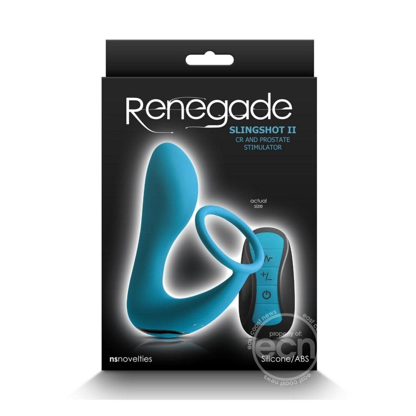 Renegade Slingshot II Rechargeable Silicone Cock Ring & Prostate Plug with Remote Control - Teal