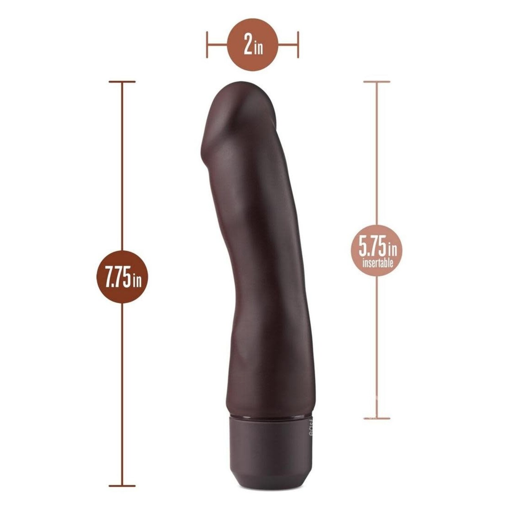 Dr. Skin Silicone Dr. Steve Vibrating Dildo 7in - Chocolate