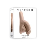 Gender X TPE Packer Dildo 4in - Vanilla