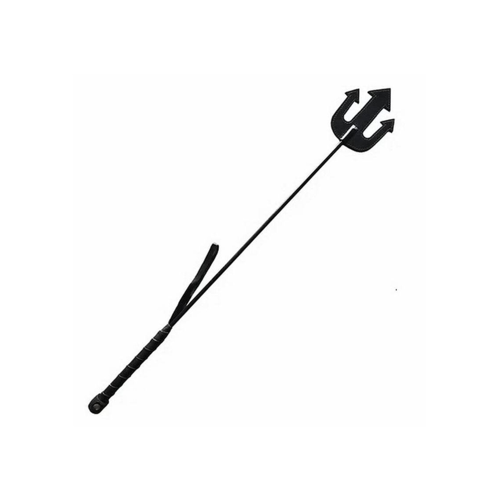 Rouge Devil Leather Riding Crop - Black