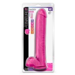 Au Naturel Bold Daddy Dildo with Suction Cup and Balls 14in - Pink