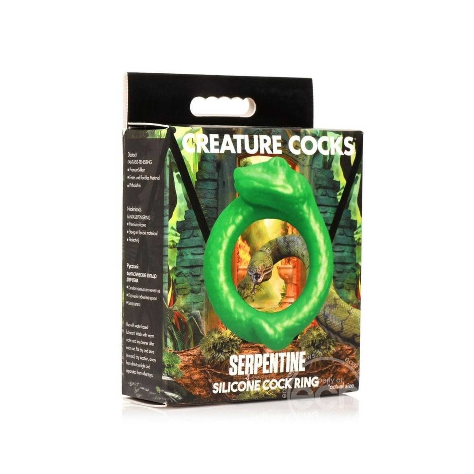 Creature Cocks Serpentine Silicone Cock Ring - Green