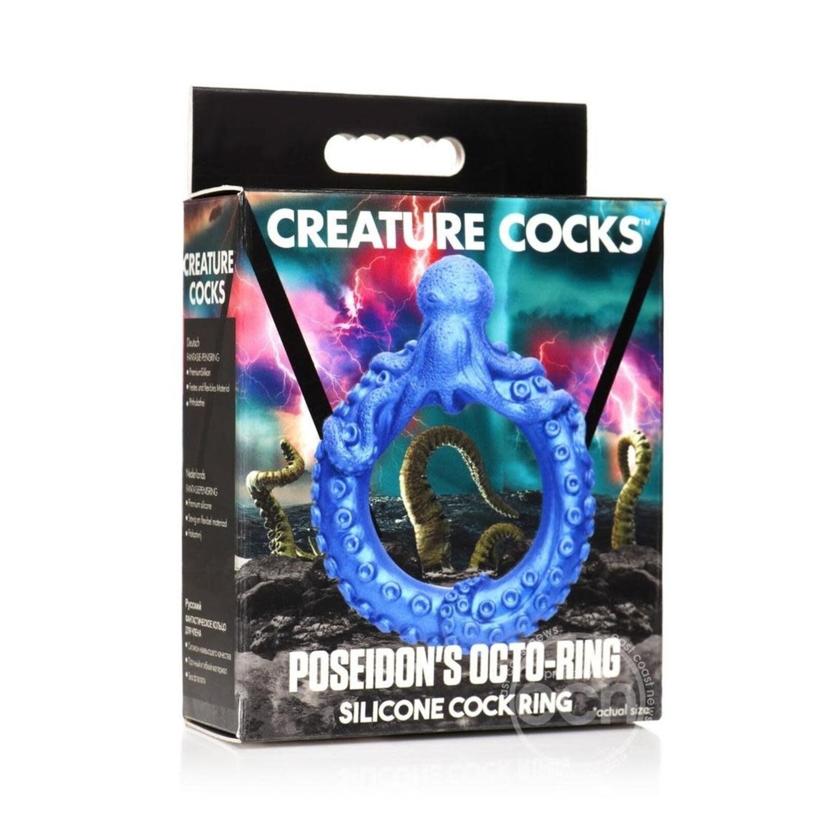 Creature Cocks Poseidon's Octo-Ring Silicone Cock Ring - Blue