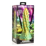 Creature Cocks Stegosaurus Spiky Reptile Silicone Dildo - Teal/Gold