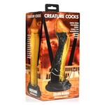 Creature Cocks Golden Mamba Silicone Dildo - Gold/Black