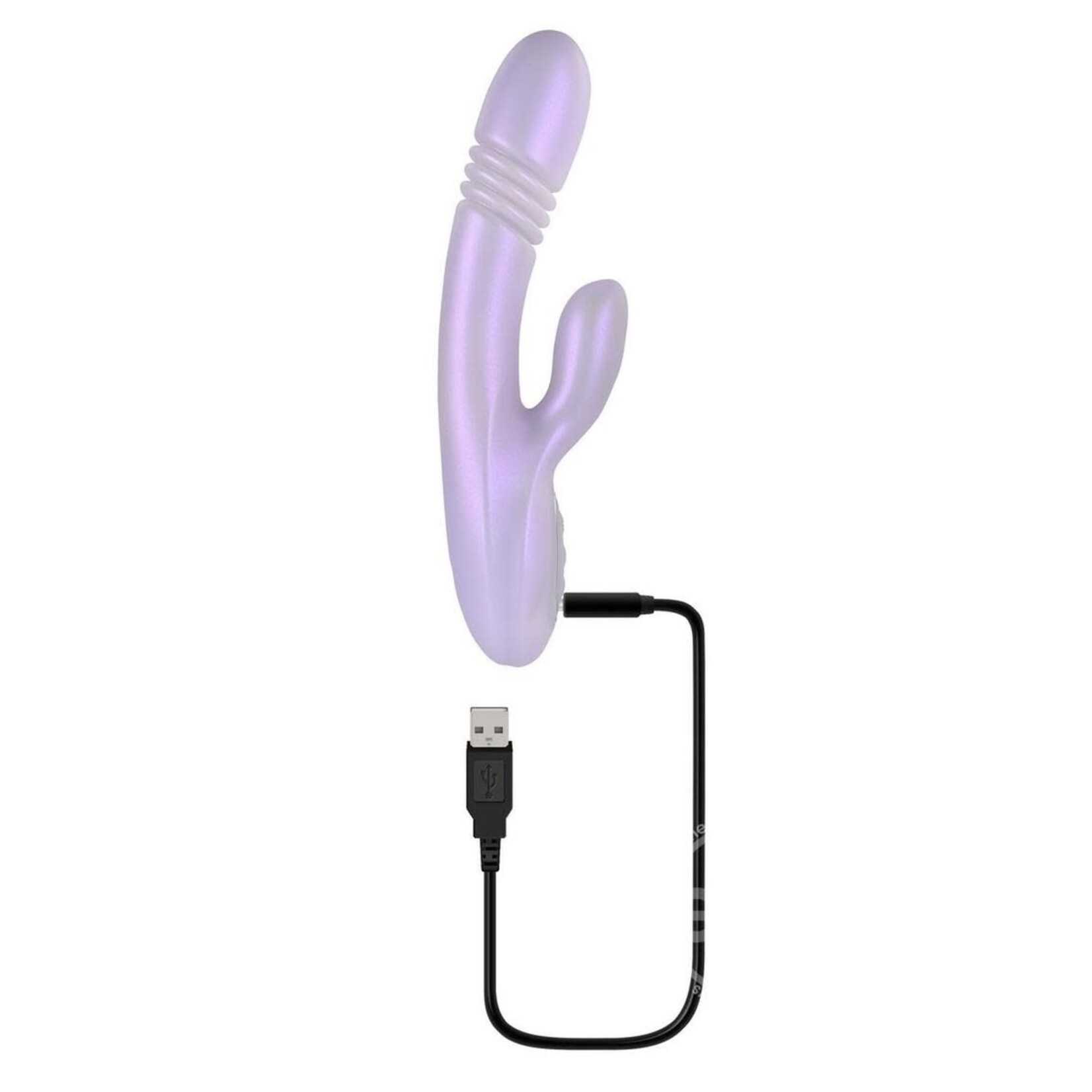 Playboy Bumping Bunny Rechargeable Silicone Rabbit Vibrator - Pink