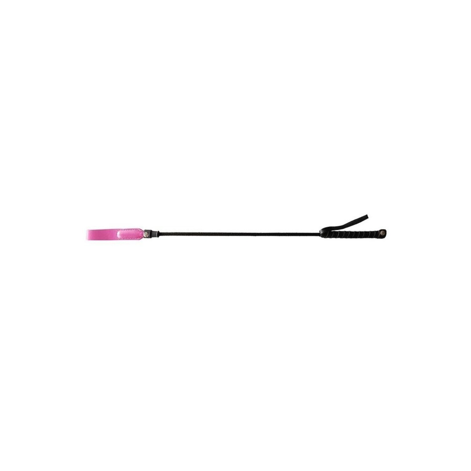 Rouge Leather Riding Crop with Slim Tip - Pink