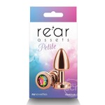 Rear Assets Aluminum Anal Plug - Petite - Rose Gold/Rainbow