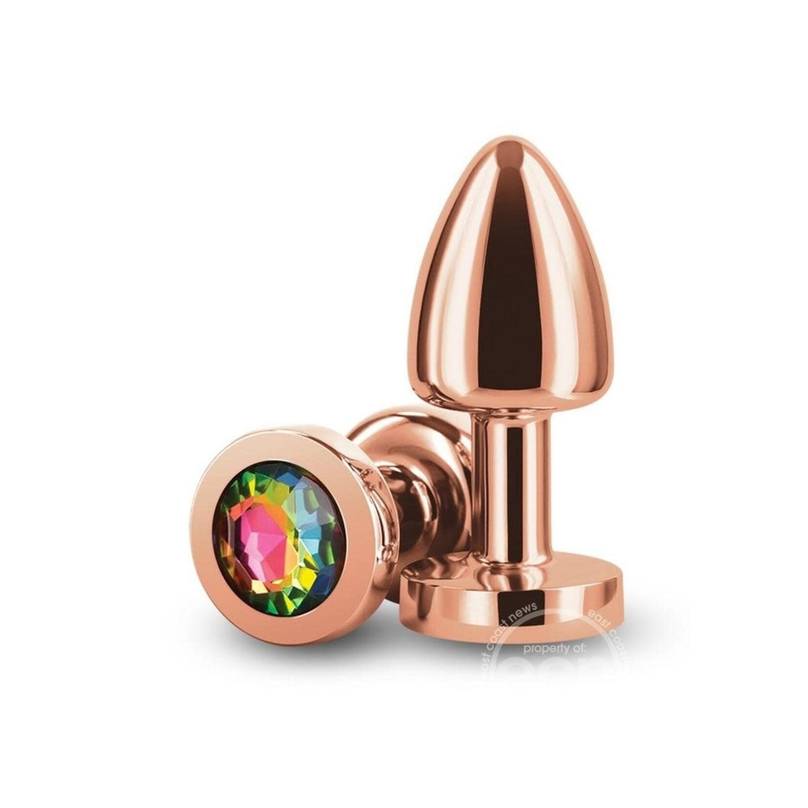 Rear Assets Aluminum Anal Plug - Petite - Rose Gold/Rainbow